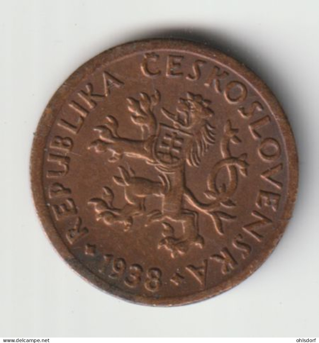 CZECHOSLOVAKIA 1938: 5 Haleru, KM 6 - Czechoslovakia