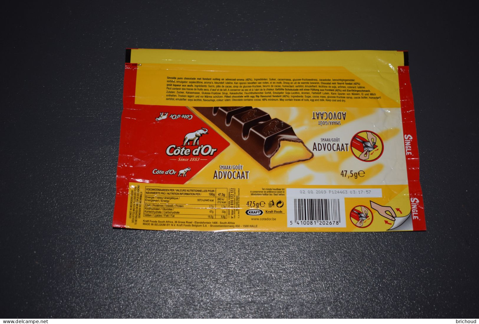 Emballage Chocolat Côte D'Or Chocolate Chocolade Advocaat - Andere & Zonder Classificatie