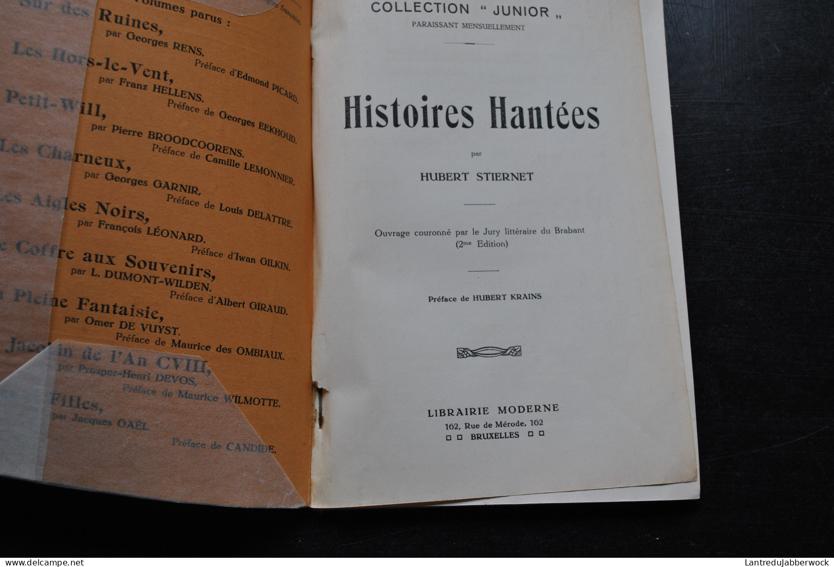 Hubert STIERNET Histoires Hantées Collection Junior Librarie Moderne - Sd 2è Ed. - Préface Hubert Krains Auteur Belge - Belgian Authors