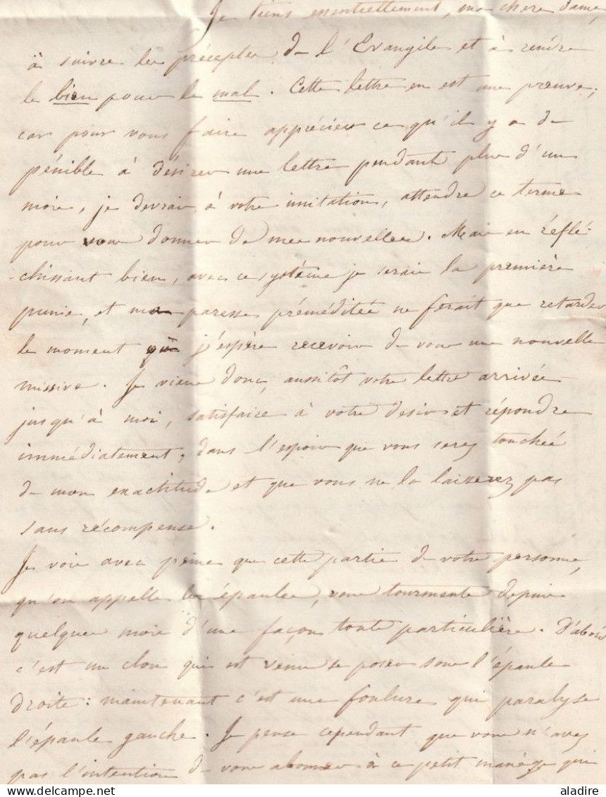 1841 - Cursive 76 NOUVION En PONTHIEU, Somme Sur Lettre Pliée Avec Corresp Vers DOUAI Via Paris - Cad Arrivée - 1801-1848: Précurseurs XIX