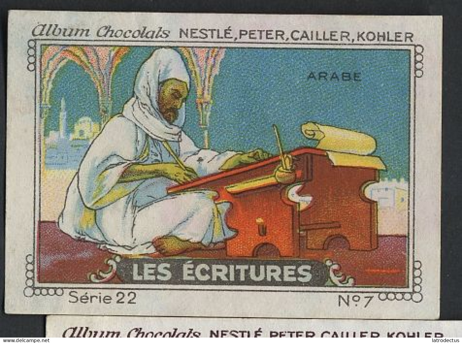 Nestlé - 22 - Les écritures, Writings - 7 - Arabe, Arabian, Arab - Nestlé