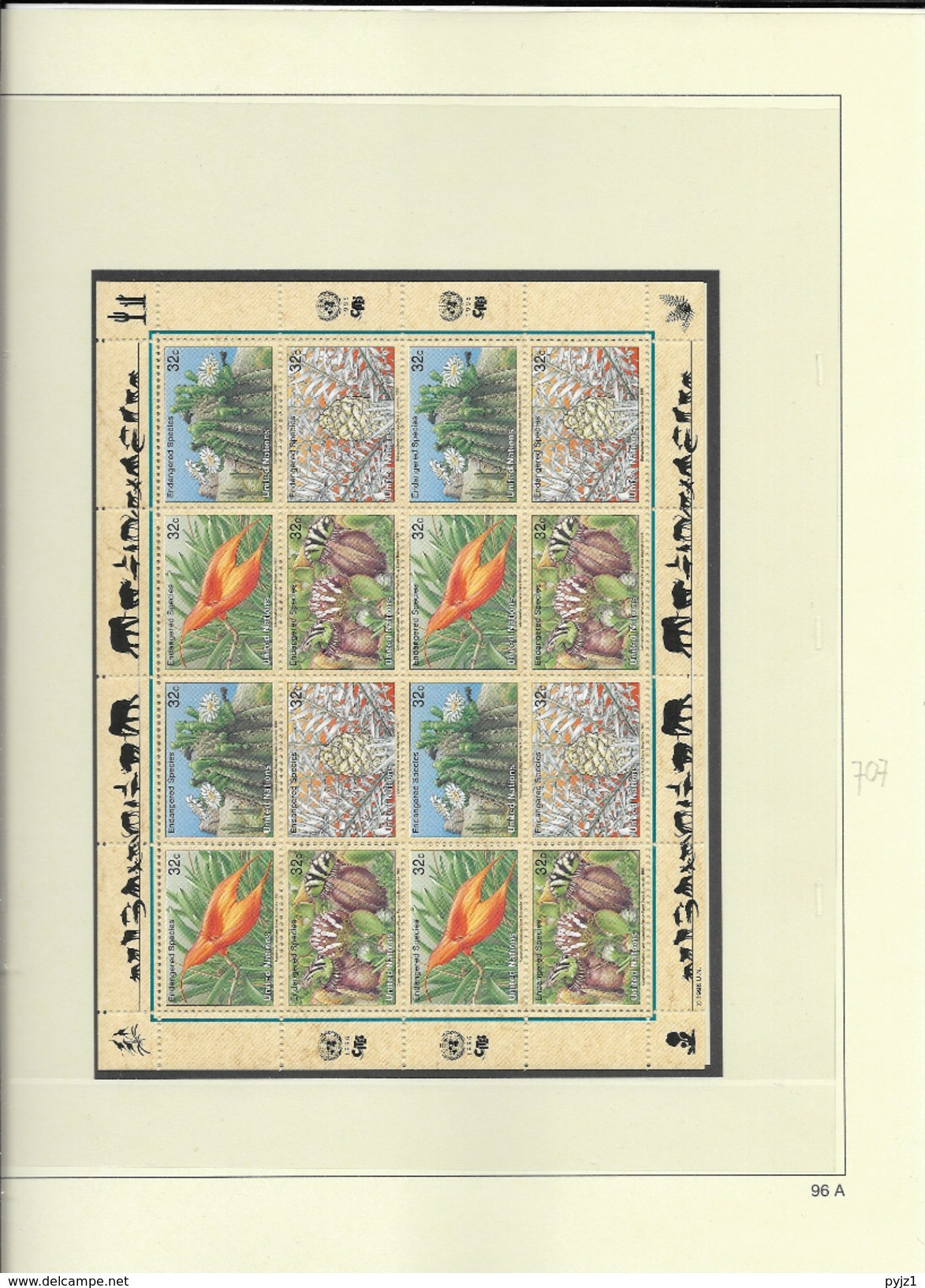 1996 MNH UNO New York, Kleinbogen - Blokken & Velletjes