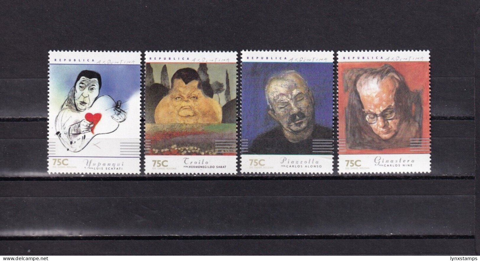 SA04 Argentina 1997 Composers Mint Stamps - Neufs