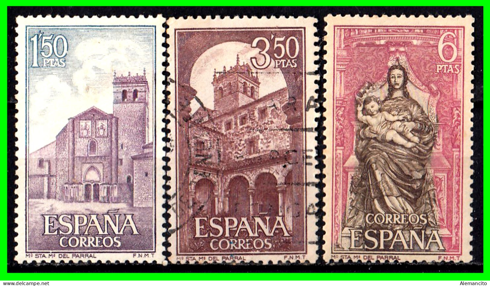 ESPAÑA.-  SELLOS AÑOS 1968 -. MONASTERIO SANTA MARIA DEL PARRAL .- SERIE .- - Gebruikt