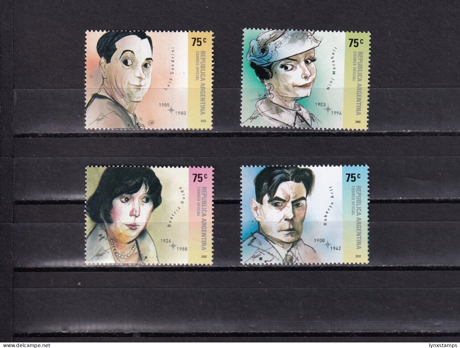 SA04 Argentina 2002 Personalities Mint Stamps - Ungebraucht