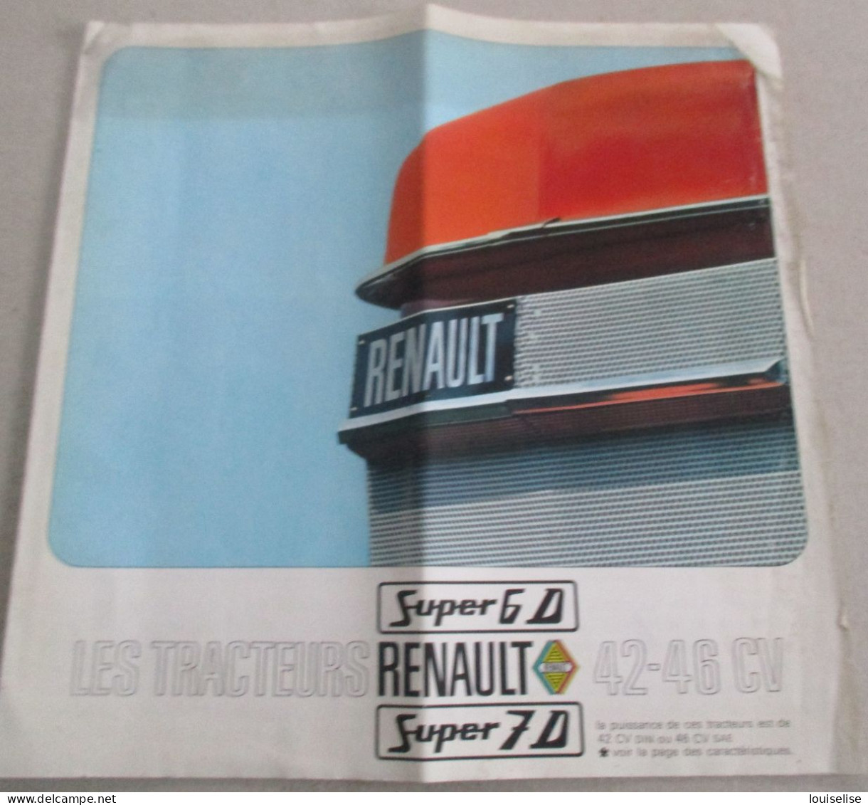 PUBLICITE TRACTEUR RENAULT SUPER 6D  SUPER 7D - Afiches