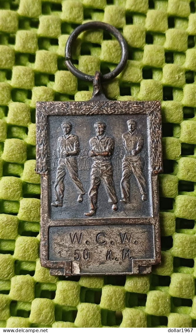 Medaile :50 Km. - W.C.W +  1947  -  Original Foto  !!  Medallion  Dutch - Altri & Non Classificati