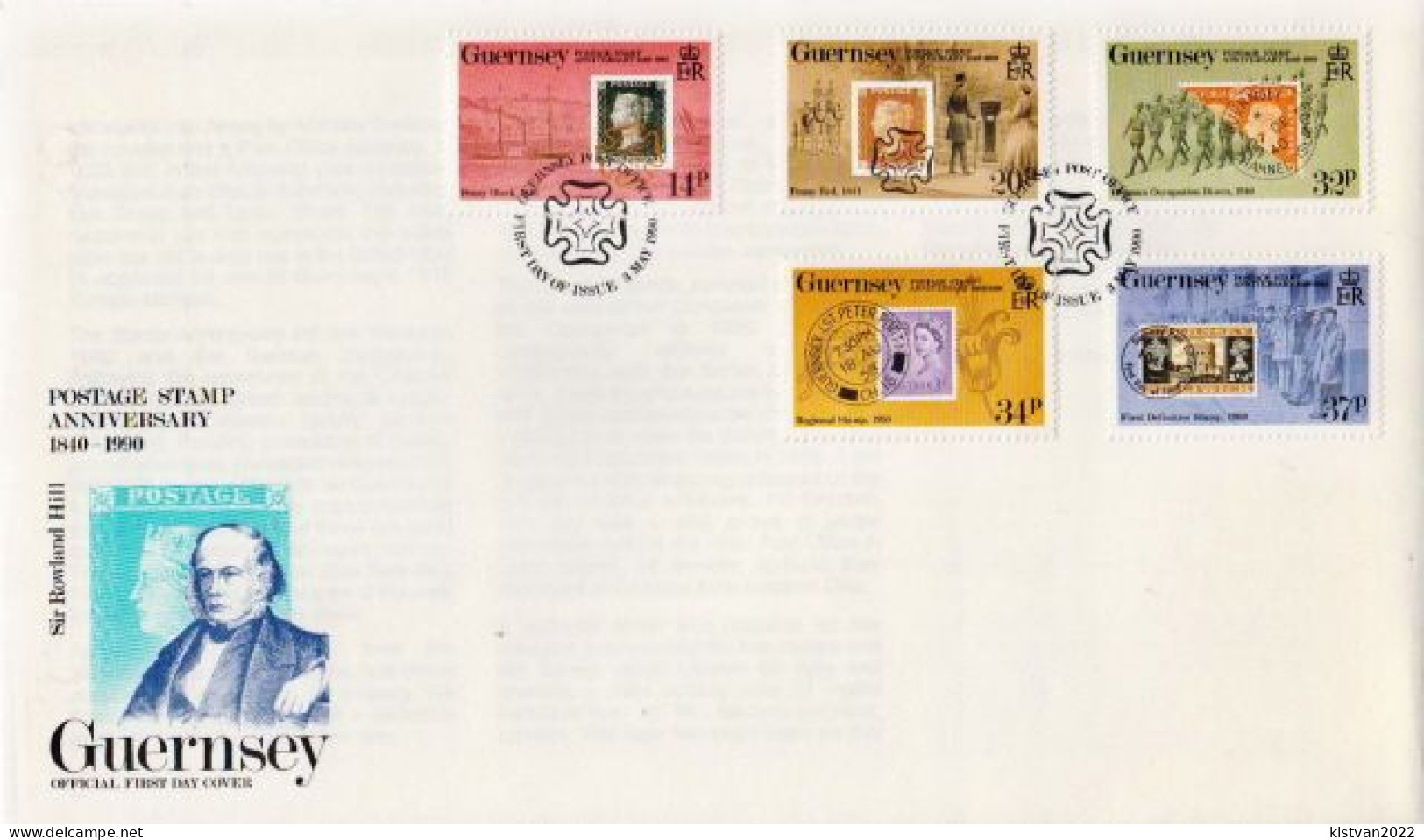 Guernsey Set On FDC - Timbres Sur Timbres