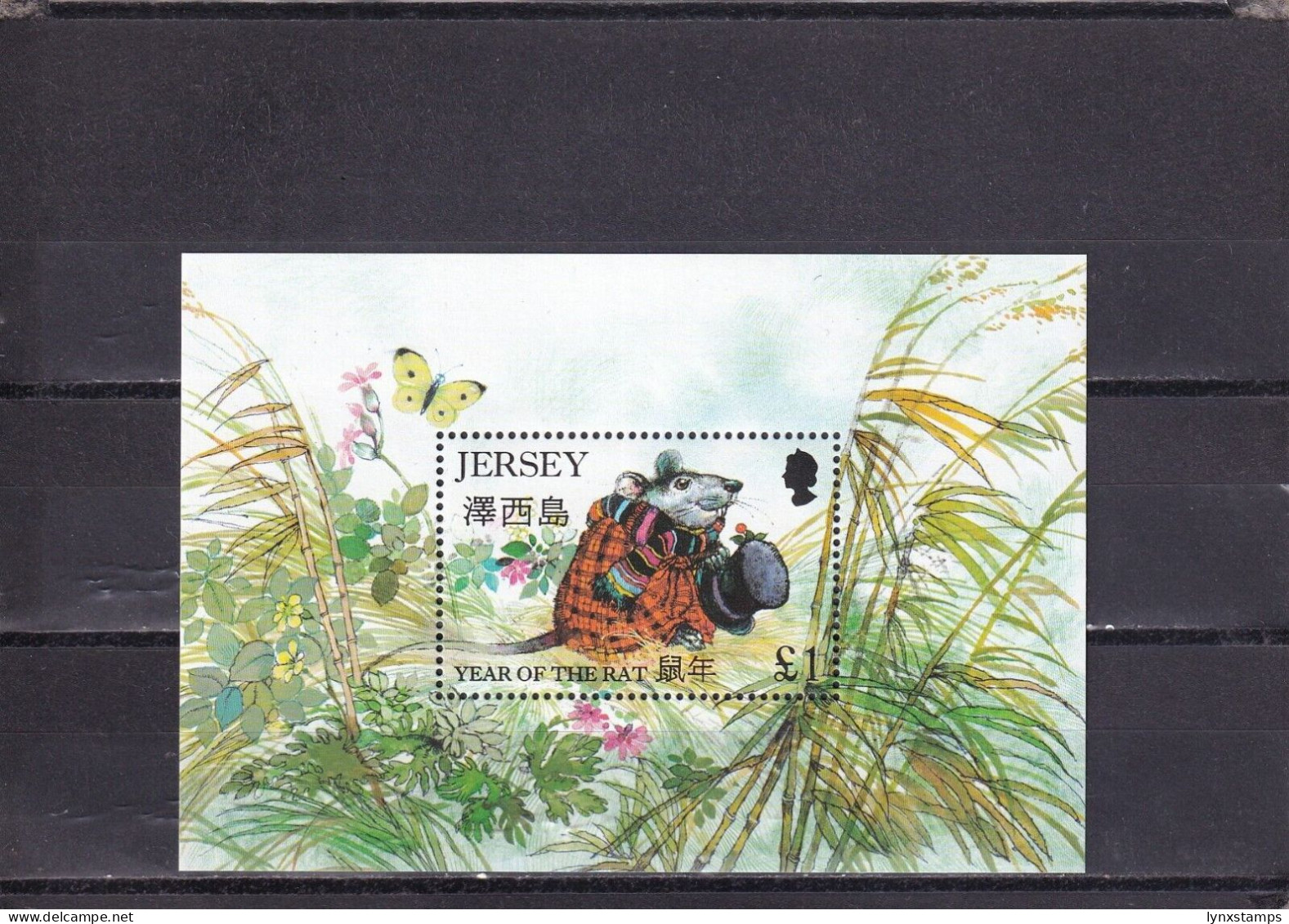 SA04 Great Britain Jersey 1996 Chinese New Year - Year Of The Rat Minisheet - Local Issues