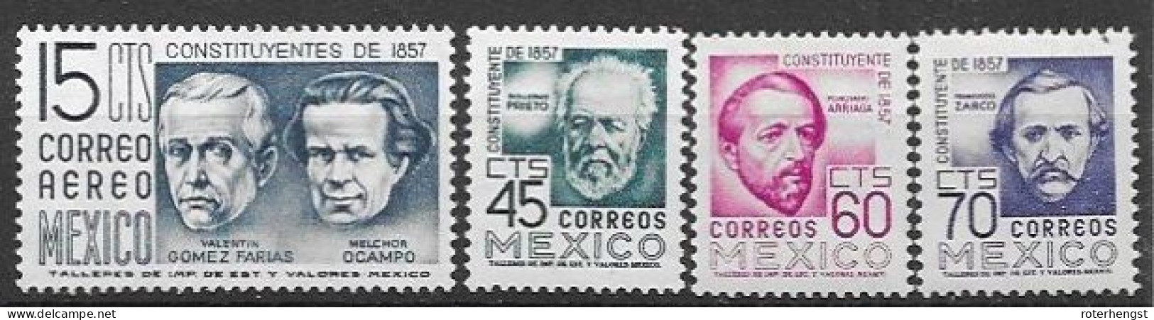 Mexico 1956 4 Stamps Mnh ** 4 Euros - Messico