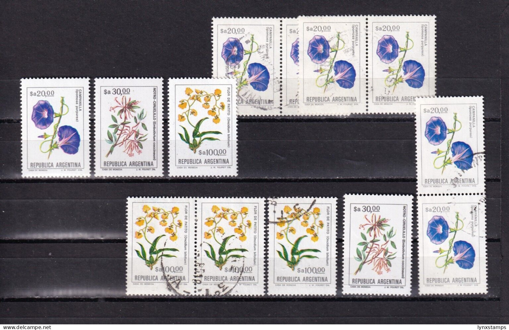 SA04 Argentina 1984 Flowers Of Argentina Mint And Used Stamps - Gebraucht