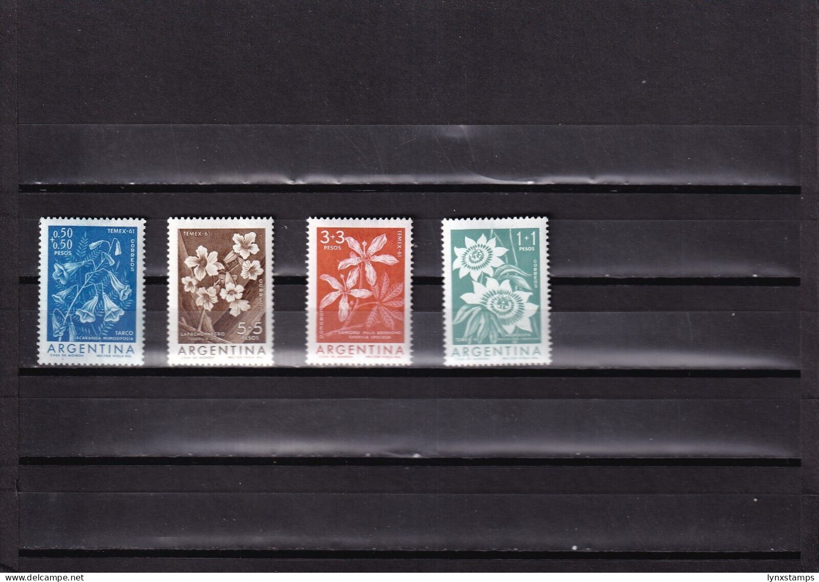 ER03 Argentina 1960 International Stamp Exhibition TEMEX - MLH Stamps - Gebruikt