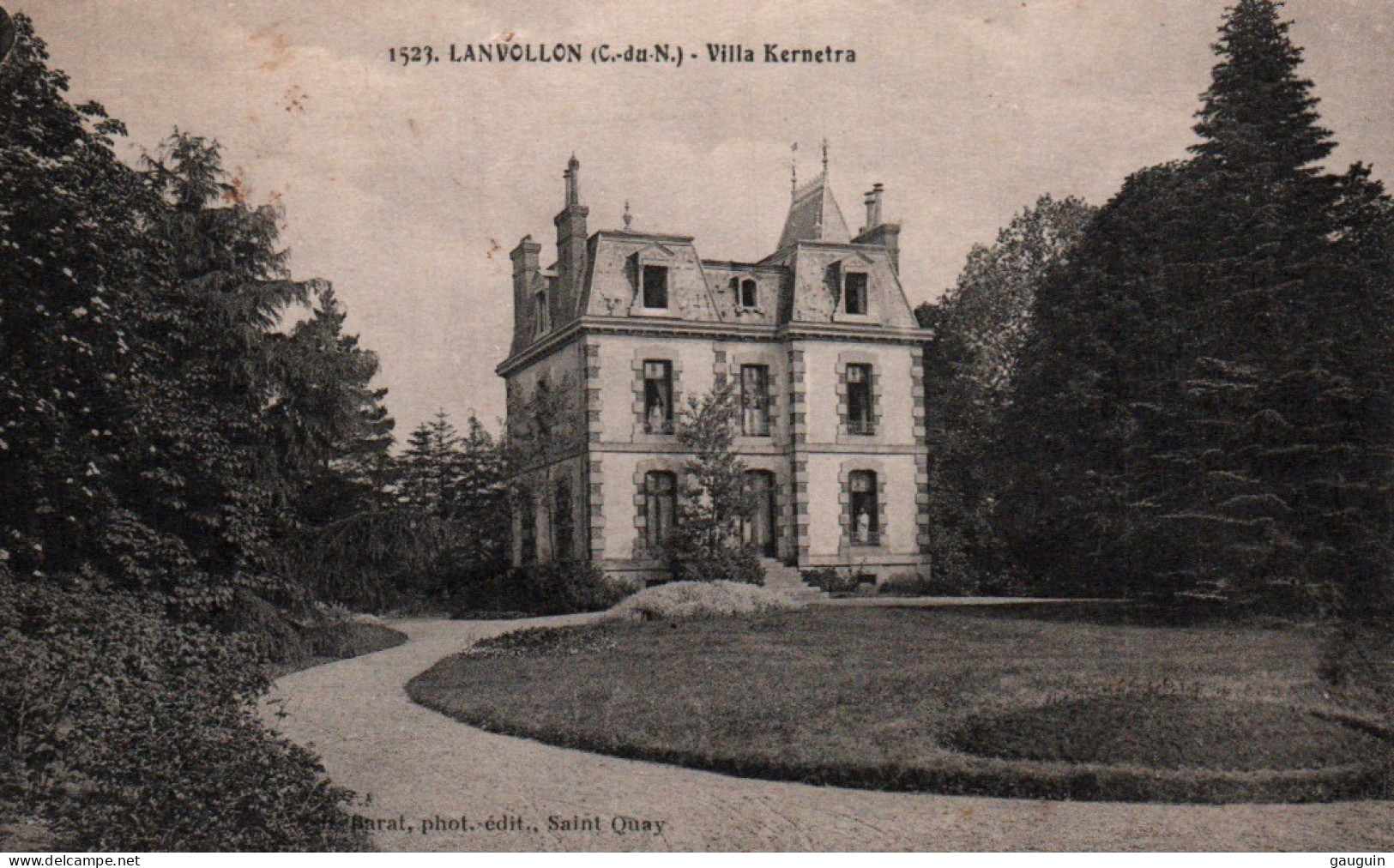 CPA - LANVOLLON - Villa Kernetra (Château) - Edition J-B.Barat - Lanvollon