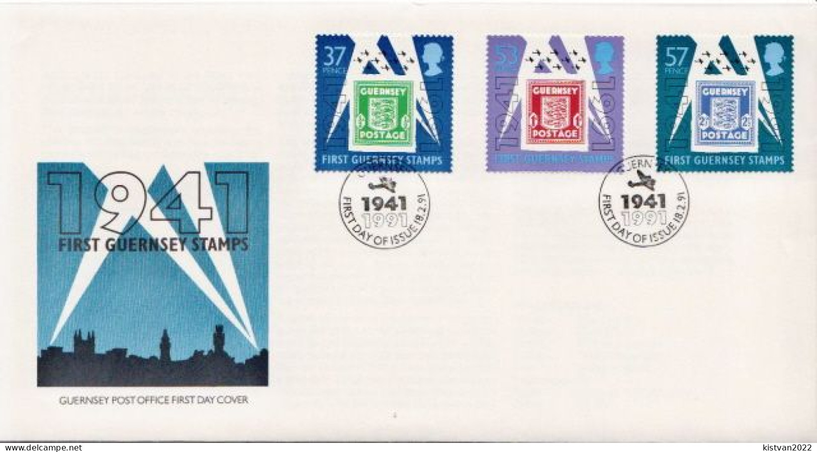 Guernsey Set On FDC - Timbres Sur Timbres