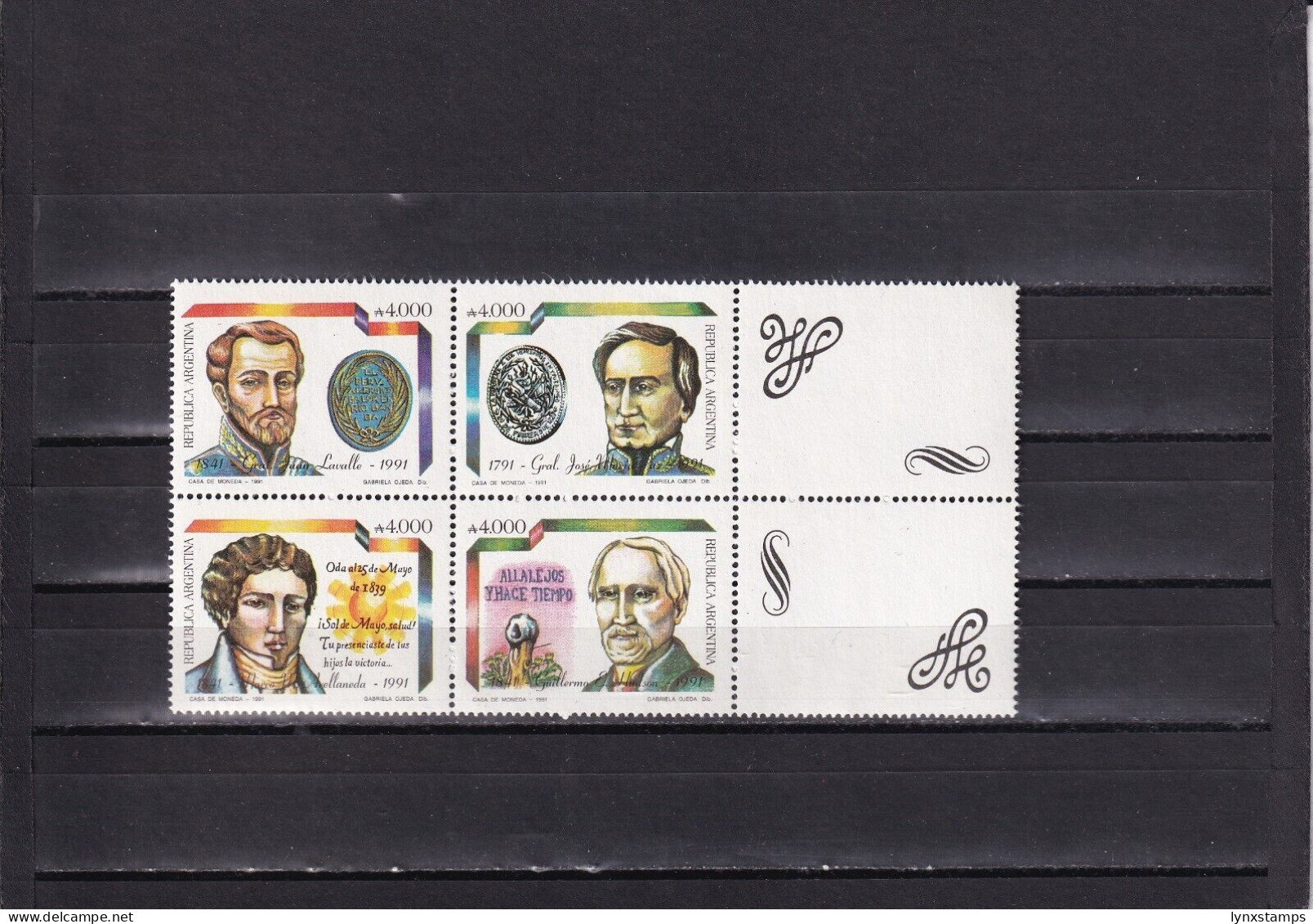 SA04 Argentina 1991 Anniversaries Mint Stamps - Nuevos