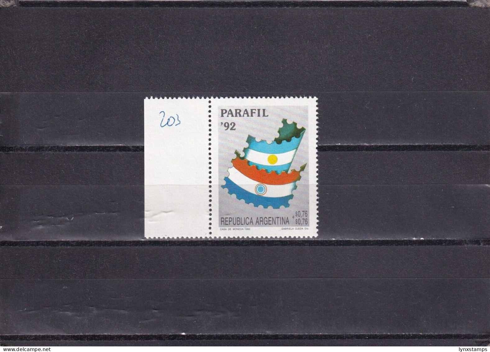 SA04 Argentina 1992 Stamp Exhibition PARAFIL '92 Mint Stamp - Ungebraucht