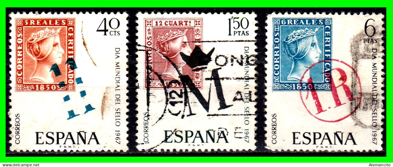 ESPAÑA.-  SELLOS AÑOS 1967 -. DIA MUNDIAL DEL SELLO .- SERIE .- - Used Stamps