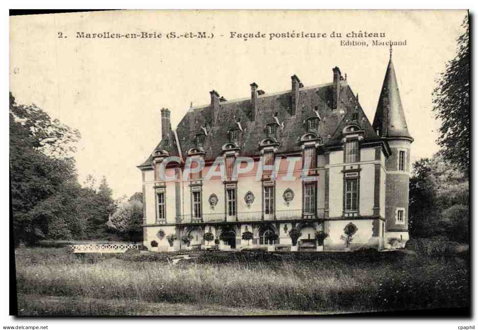 CPA Marolles En Brie Facade Posterieure Du Chateau - Marolles En Brie