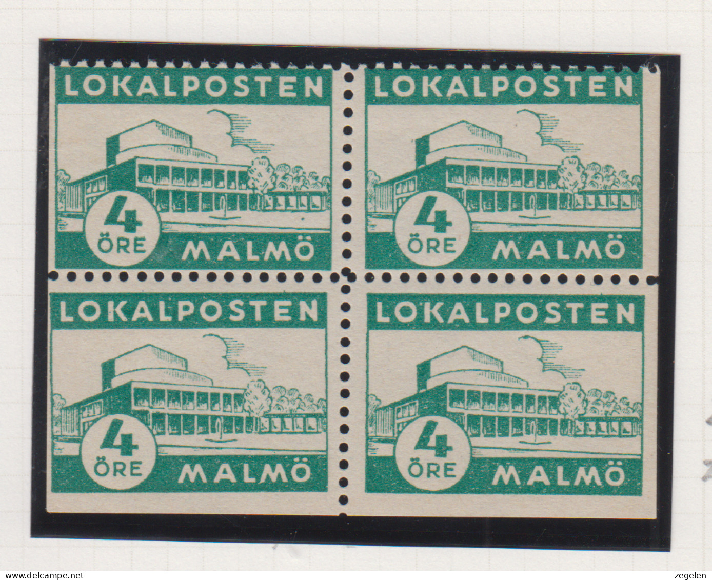 Zweden Lokale Zegel Cat. Facit Sverige 2000 Private Lokaalpost Malmö Lokalpostexpres 2 ; 4 Verschillende Tandingen - Local Post Stamps
