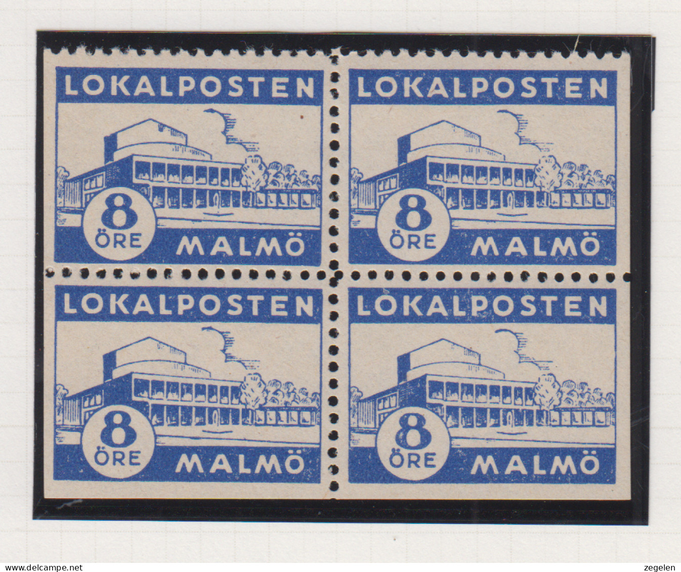 Zweden Lokale Zegel Cat. Facit Sverige 2000 Private Lokaalpost Malmö Lokalpostexpres 3 ; 4 Verschillende Tandingen - Emissioni Locali