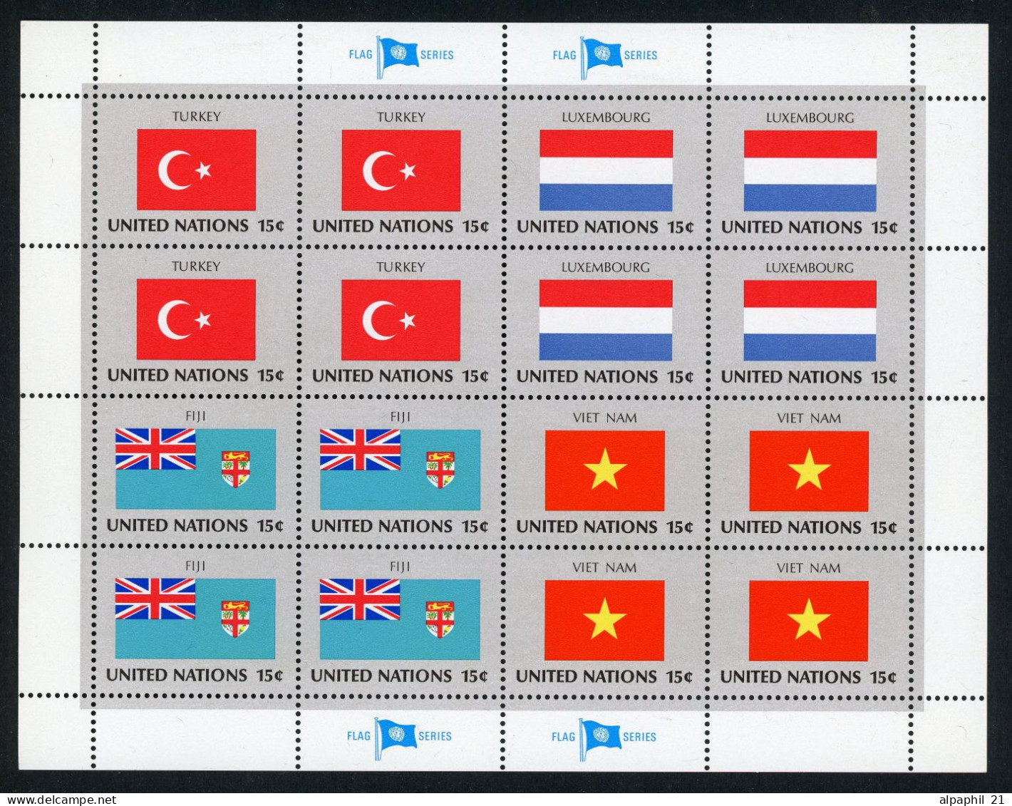 ONU NY Flag Series 1980 MNH Complete Set - Unused Stamps