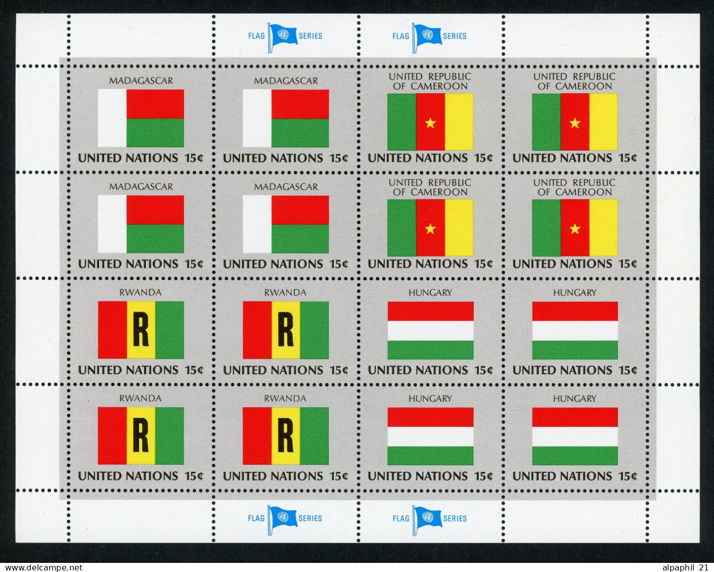 ONU NY Flag Series 1980 MNH Complete Set - Nuovi