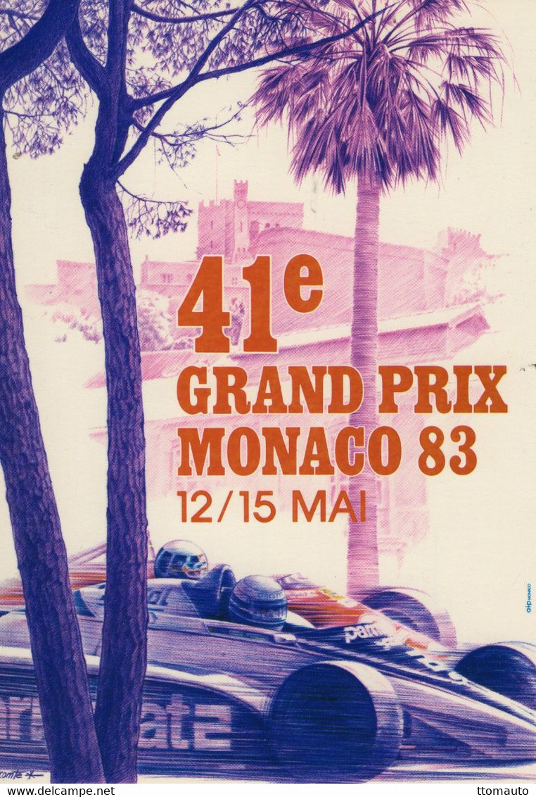 41e Grand Prix De Monaco 1983 -  Reproduction De L'Affiche Officielle   - CPM - Grand Prix / F1