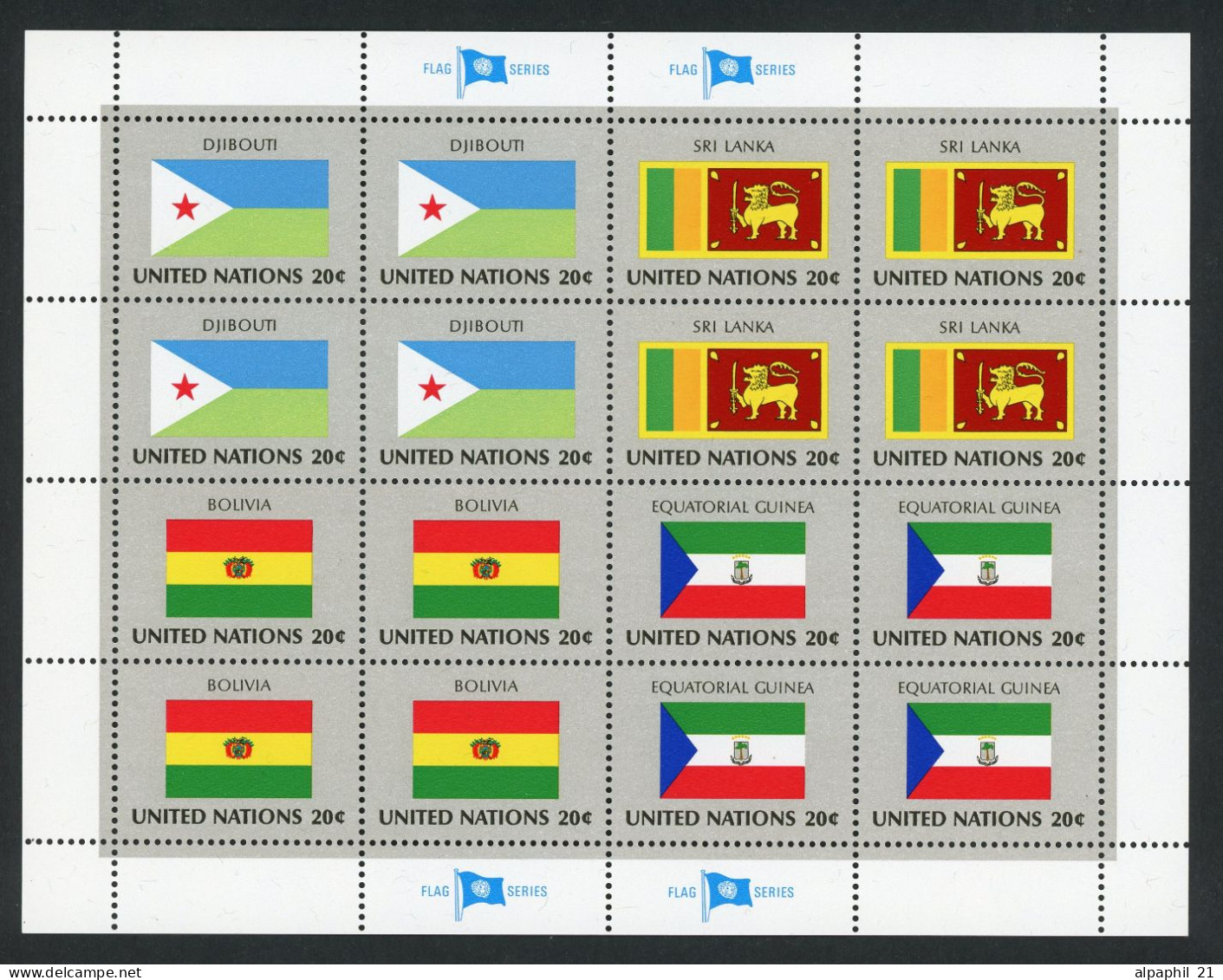 ONU NY Flag Series 1981 MNH Complete Set - Ungebraucht