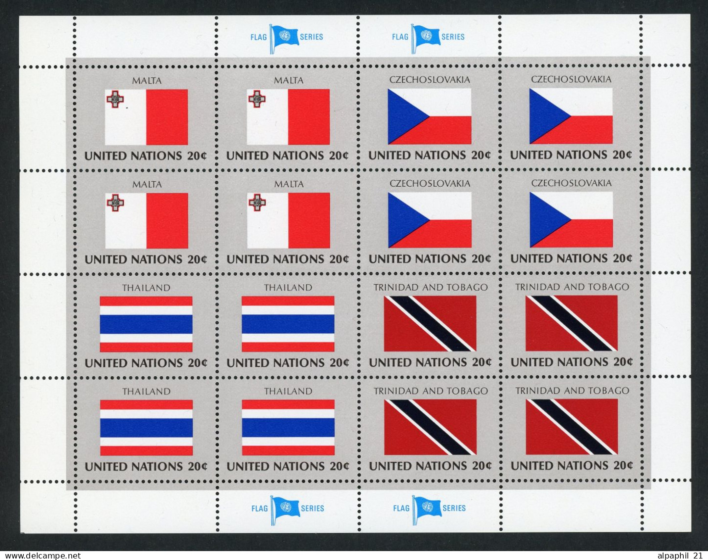 ONU NY Flag Series 1981 MNH Complete Set - Ungebraucht