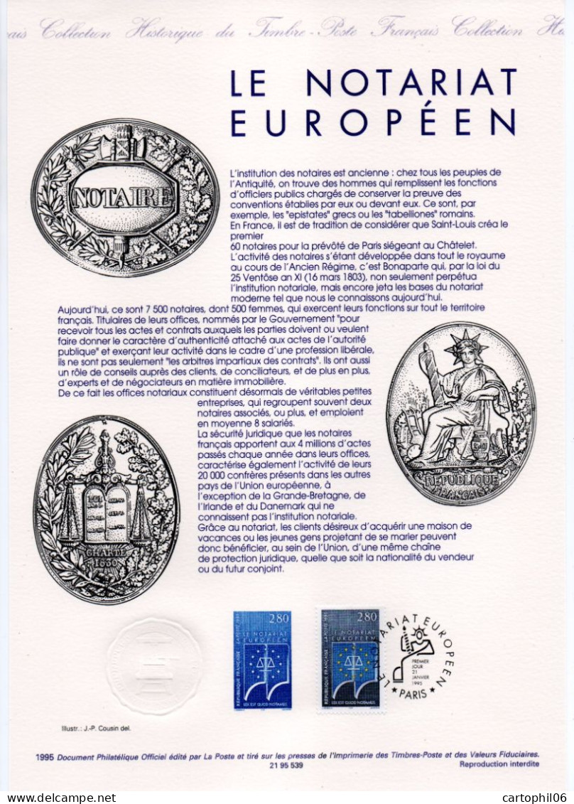 - Document Premier Jour LE NOTARIAT EUROPÉEN - PARIS 21.1.1995 - - Instituciones Europeas