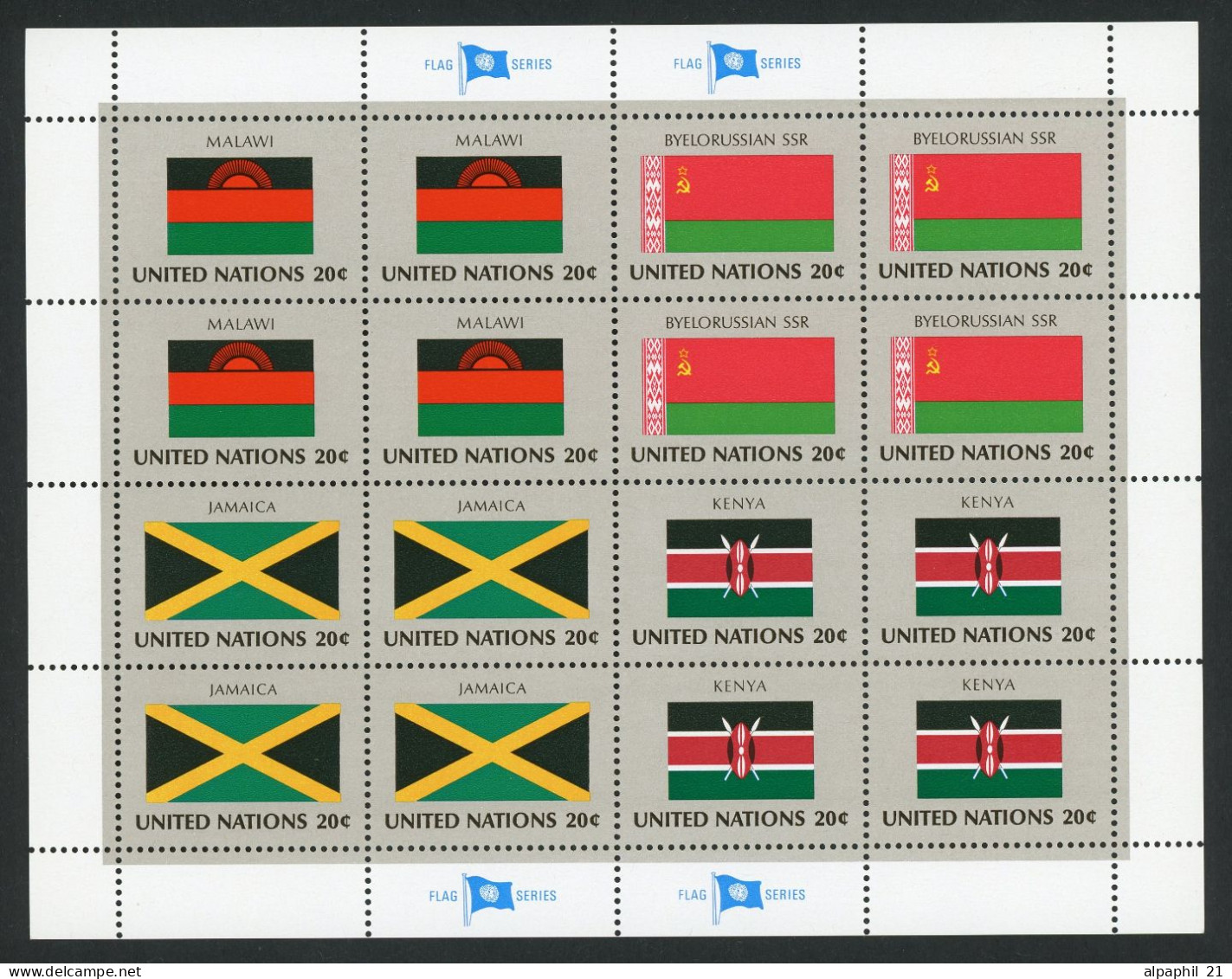 ONU NY Flag Series 1983 MNH Complete Set - Ongebruikt