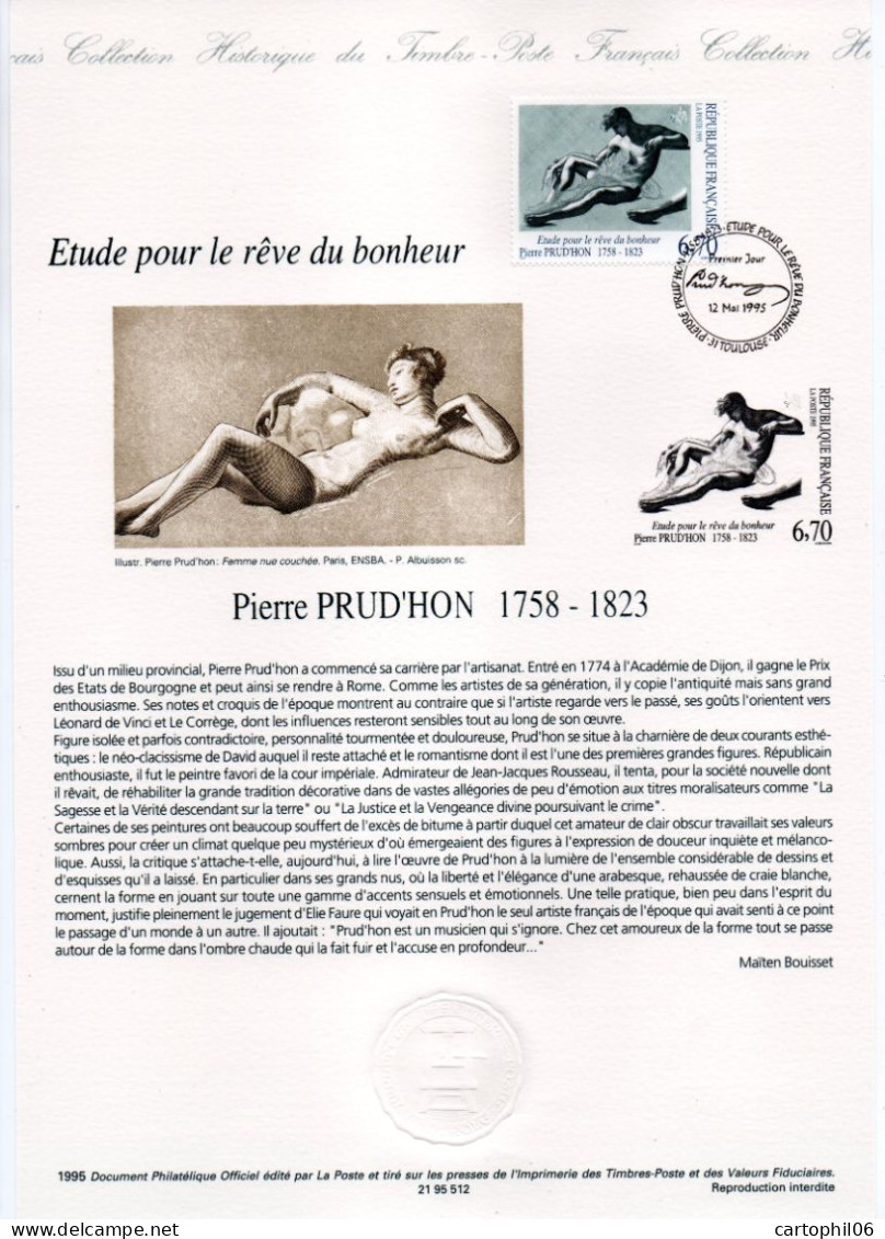 - Document Premier Jour PIERRE PRUD'HON (1758-1823) - TOULOUSE 12.5.1995 - - Nudes