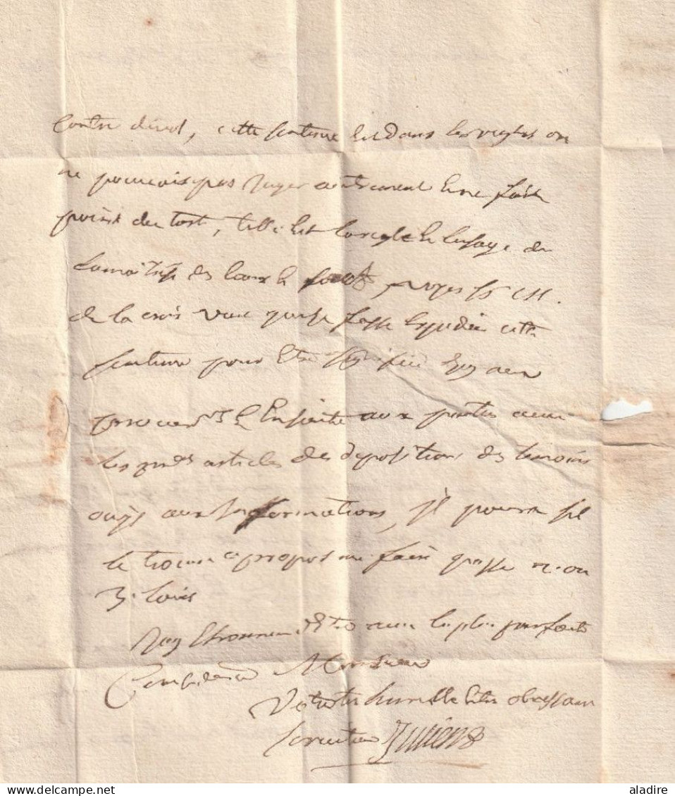 1771 - Marque Postale Manuscrite VILLENEUVE DE BERG, Ardèche Sur Lettre Vers BARJAC, Gard - Taxe 5 - 1701-1800: Vorläufer XVIII