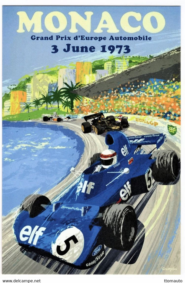 Grand Prix Automobile De Monaco 1973   -  Reproduction D'affiche Publicité - Carte Postale - Grand Prix / F1