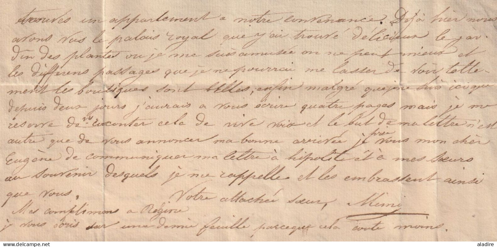 1829 - Lettre Pliée Avec Correspondance Familiale De PARIS Vers GAND GENT Belgique, Période Hollandaise - Taxe 40 - 1801-1848: Vorläufer XIX