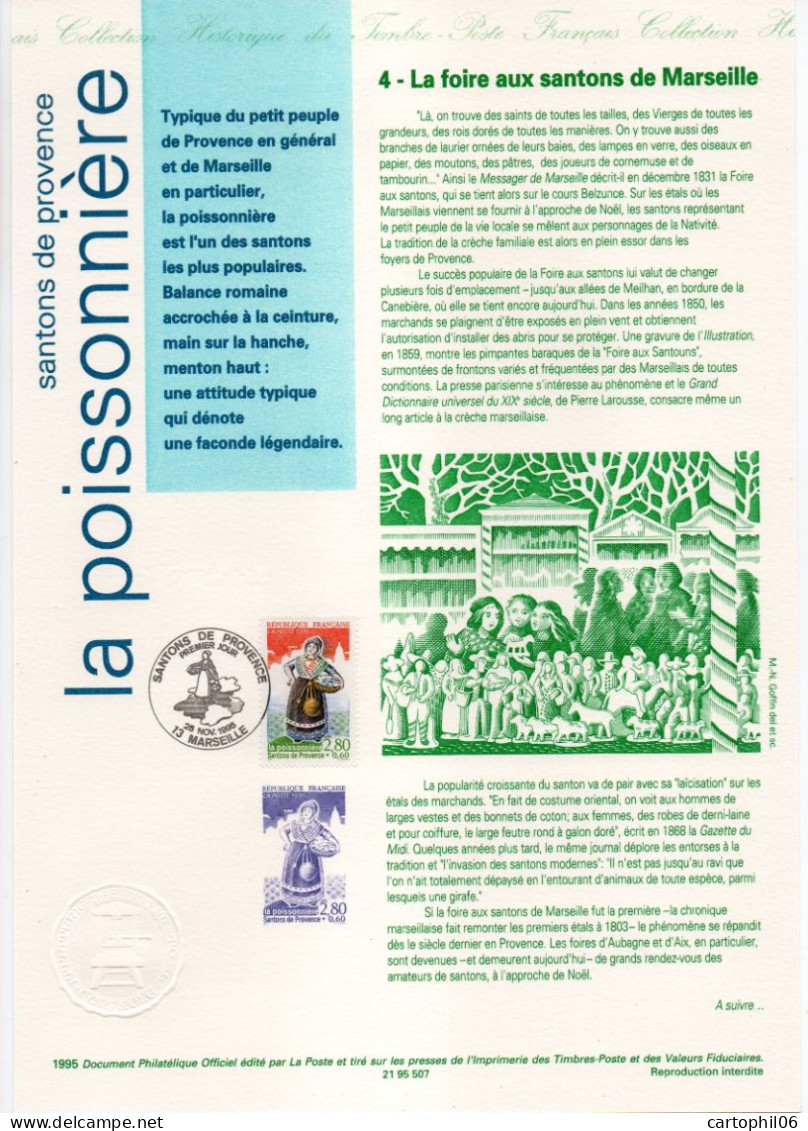 - Document Premier Jour LES SANTONS DE PROVENCE : La Poissonnière - MARSEILLE 25.11.1995 - - Christianisme