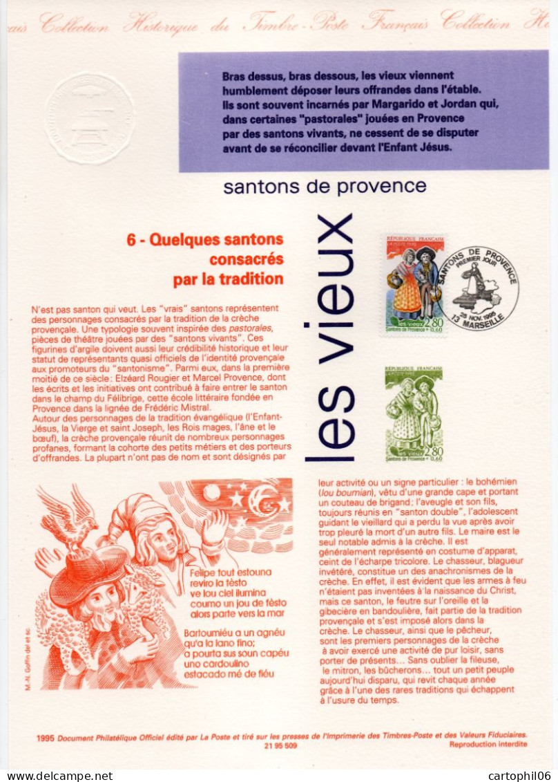 - Document Premier Jour LES SANTONS DE PROVENCE : Les Vieux - MARSEILLE 25.11.1995 - - Christianisme