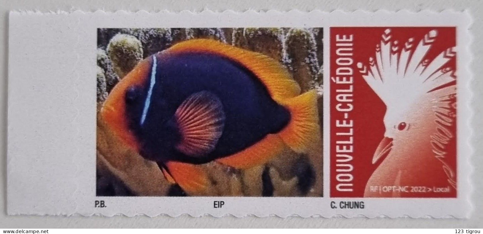 CAGOU PERSONNALISE LOGO POISSON CLOWN BISTRE OPT 2023 EXTRAIT D'UNE FEUILLE DE 25 TIMBRES TB - Nuevos