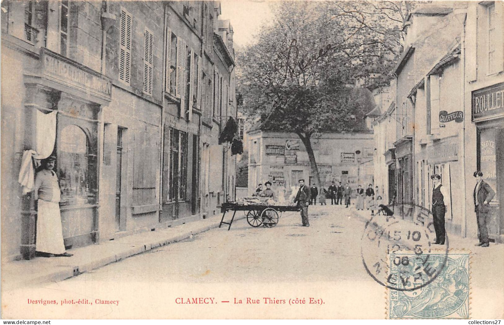 58-CLAMECY- LA RUE THIERS COTE EST - Clamecy