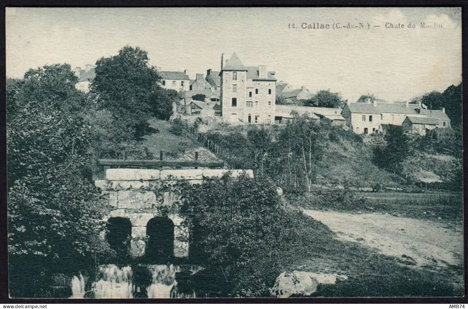 22-0035 - Carte Postale COTES D'ARMOR (22) - CALLAC - Chute Du Moulin - Callac