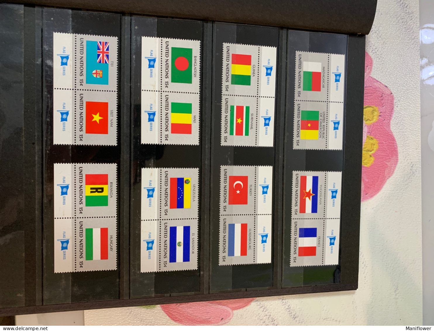 UN Stamp Flags Collection MNH 7 Pages Sets In Book - Timbres