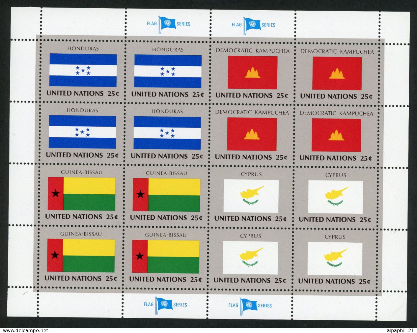 ONU NY Flag Series 1989 MNH Complete Set - Nuovi