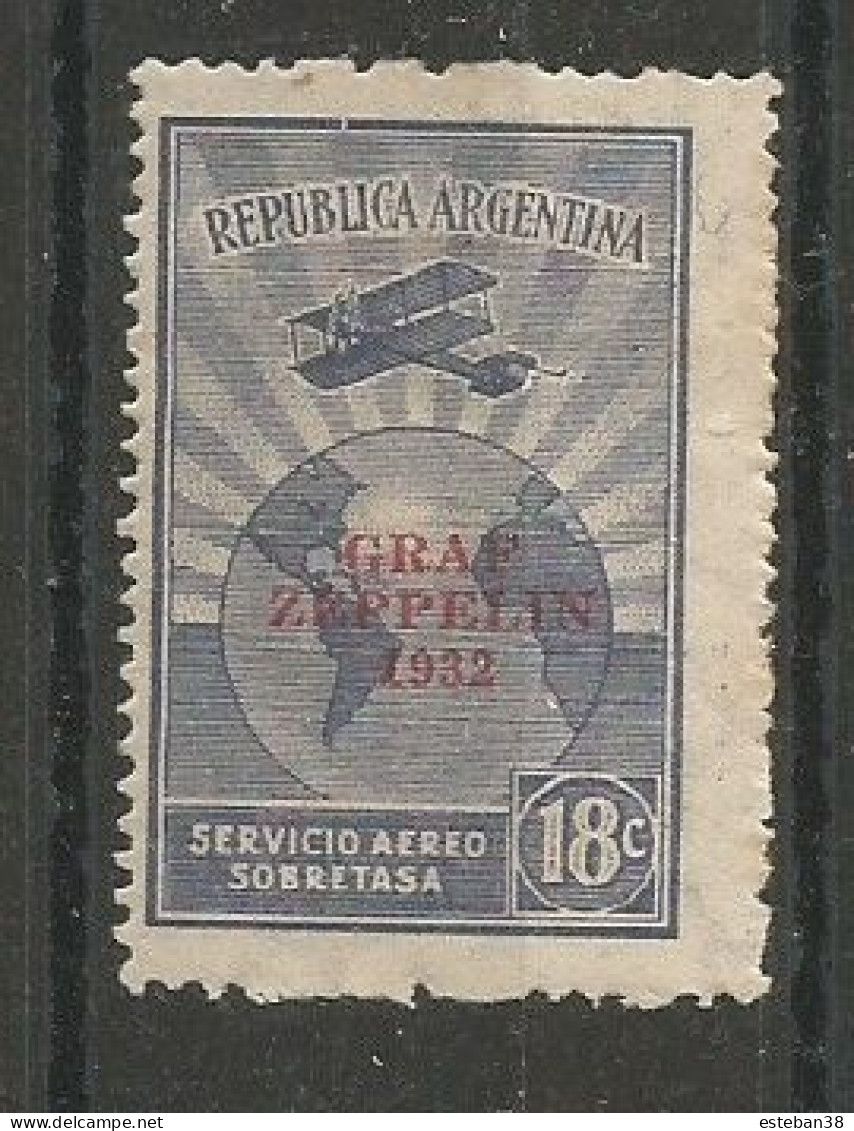 Graf Zeppelin 18c Violeta Gris - Posta Aerea