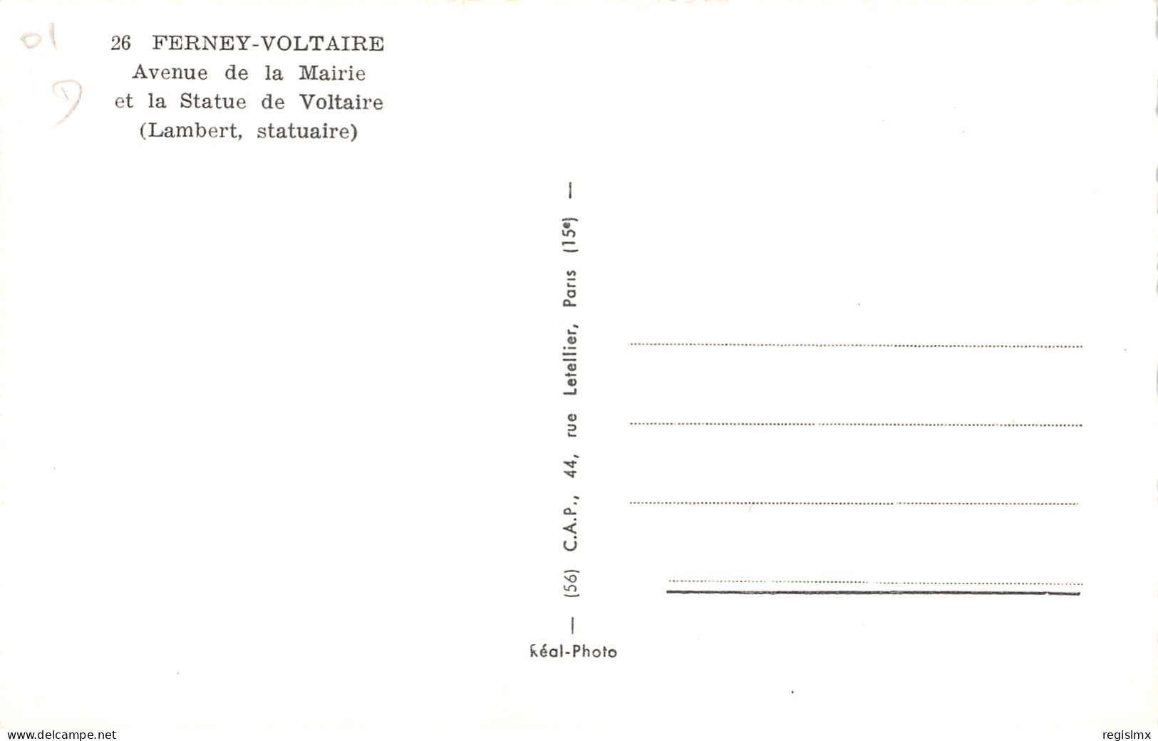 01-FERNEY VOLTAIRE-N°T1218-A/0195 - Ferney-Voltaire