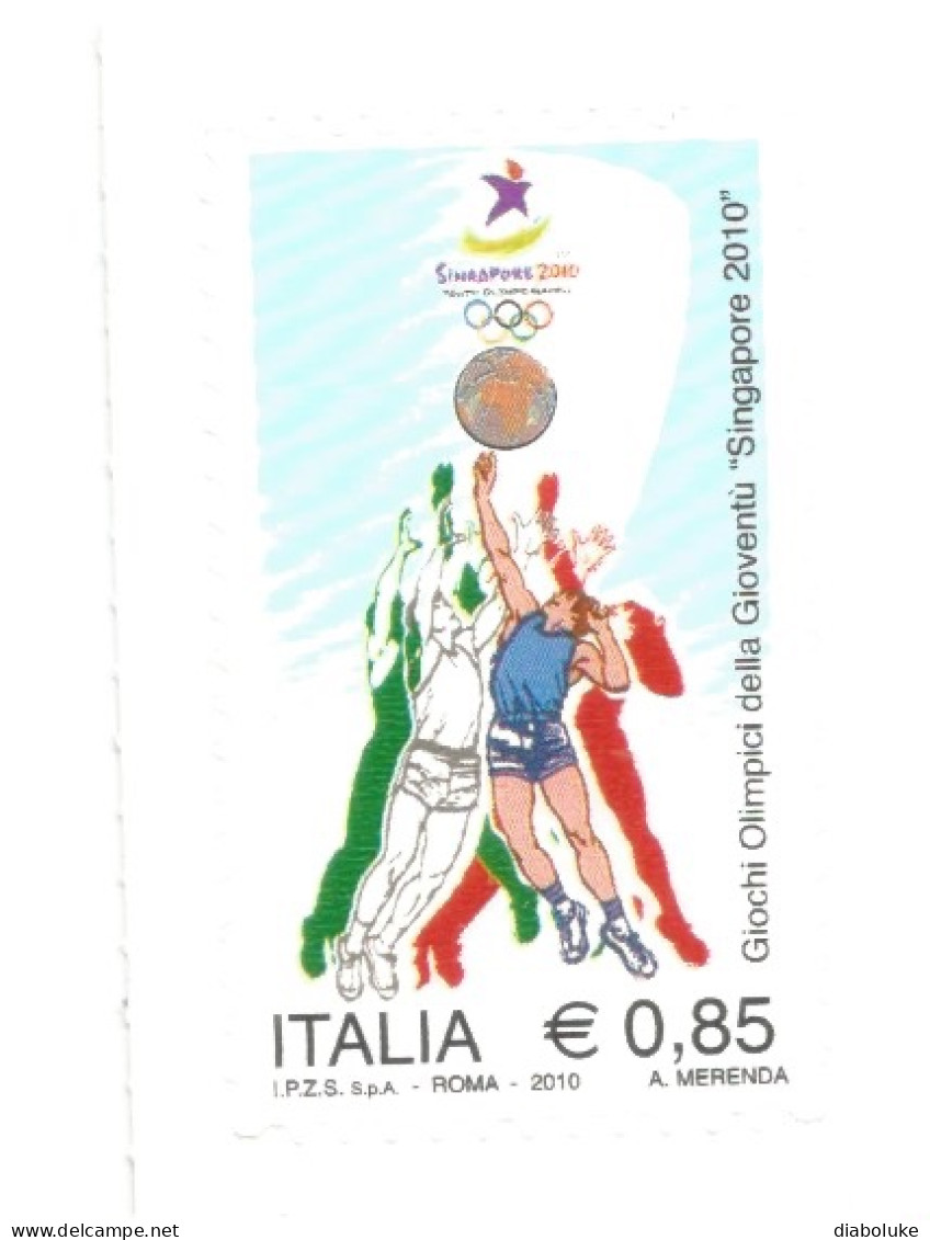 (REPUBBLICA ITALIANA) 2010, GIOCHI OLIMPICI DELLA GIOVENTÙ, SINGAPORE 2010 - Francobollo Nuovo MNH - 2001-10:  Nuovi