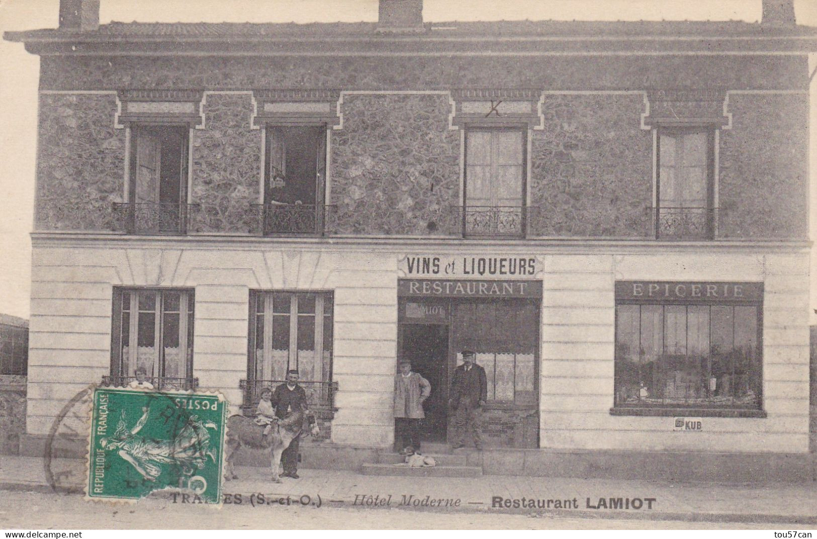 TRAPPES    -   YVELINES  -   (78)  -  CPA  ANIMEE   -   LE   RESTAURANT  LAMIOT  -   CLICHE  INEDIT - Trappes