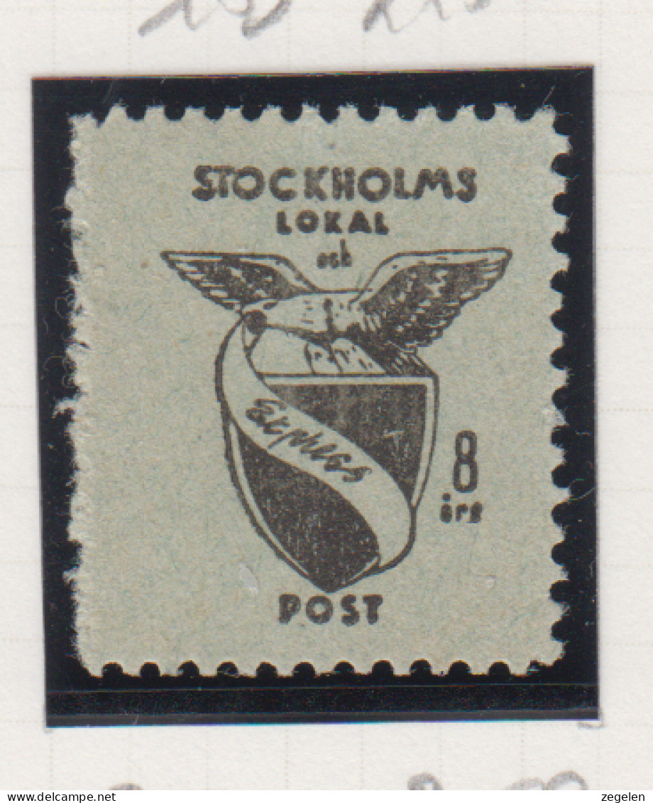 Zweden Lokale Zegel Cat. Facit Sverige 2000 Private Lokaalpost Stockholm Lokal Och Expresspost 2D - Local Post Stamps