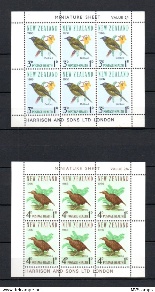 Neuseeland 1966 KLB 451/52 Vogel Postfrisch - Blocks & Kleinbögen