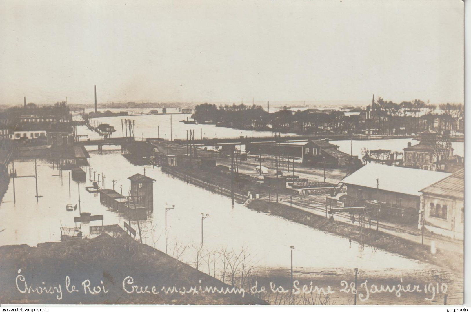 CHOISY LE ROI - Crue Maximum De La Seine Le 28 Janvier 1910 ( Carte Photo ) - Choisy Le Roi