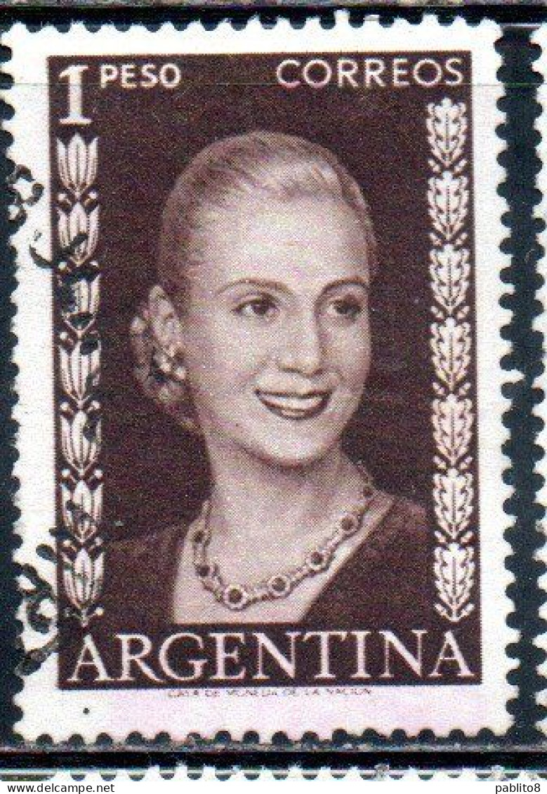 ARGENTINA 1952 EVA PERON 1p USED USADO OBLITERE' - Oblitérés